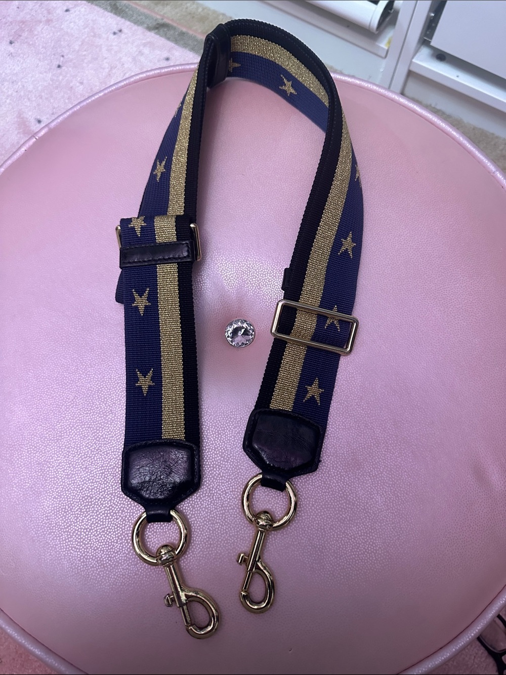 Marc Jacobs adjustable Navy & Gold Star Bag Strap